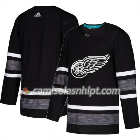 Camisola Detroit Red Wings Blank 2019 All-Star Adidas Preto Authentic - Homem